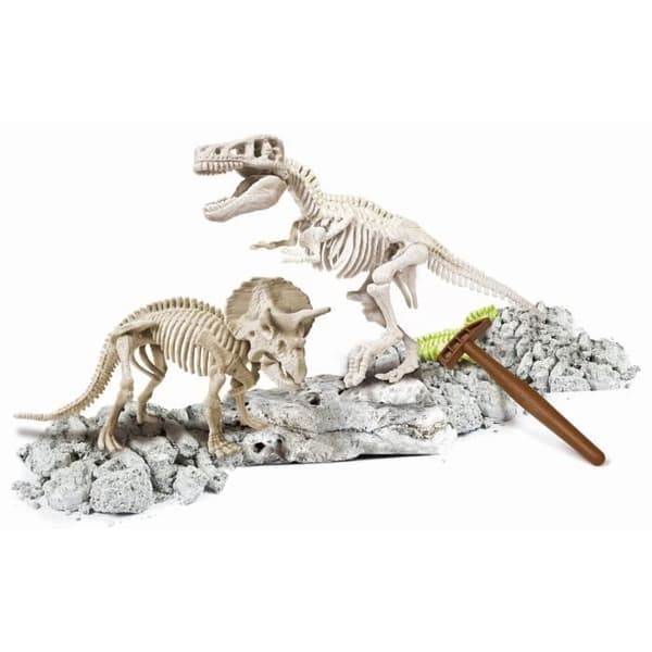 CLEMENTONI Archéo Ludic - T-Rex &amp; fosforescerande triceratops - Science &amp; Jeu