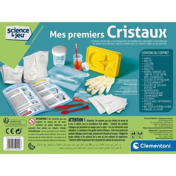 CLEMENTONI Science &amp; Jeu - Skapa dina kristaller - Vetenskapligt spel