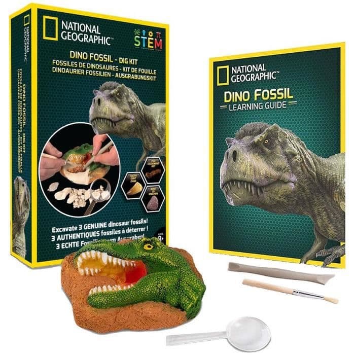 NATIONAL GEOGRAPHIC - Grävningssats - 3 dinosauriefossiler att utvinna