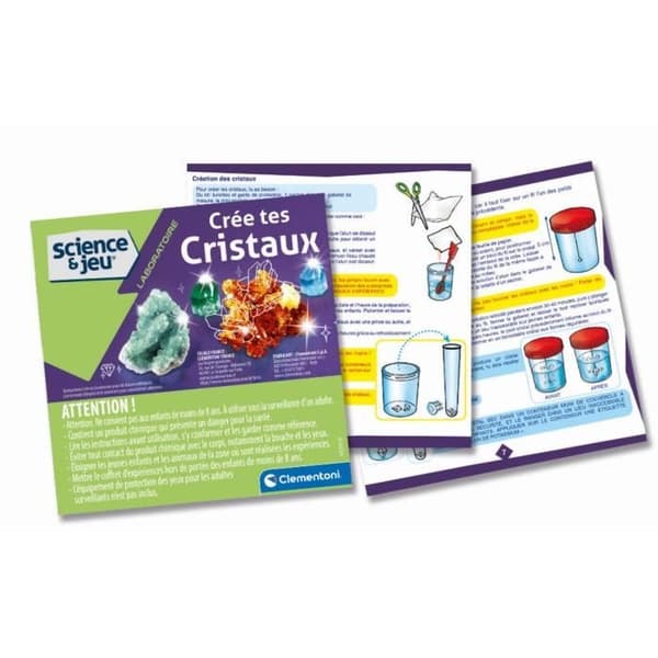 CLEMENTONI Science &amp; Game - Skapar kristaller - Science-spel