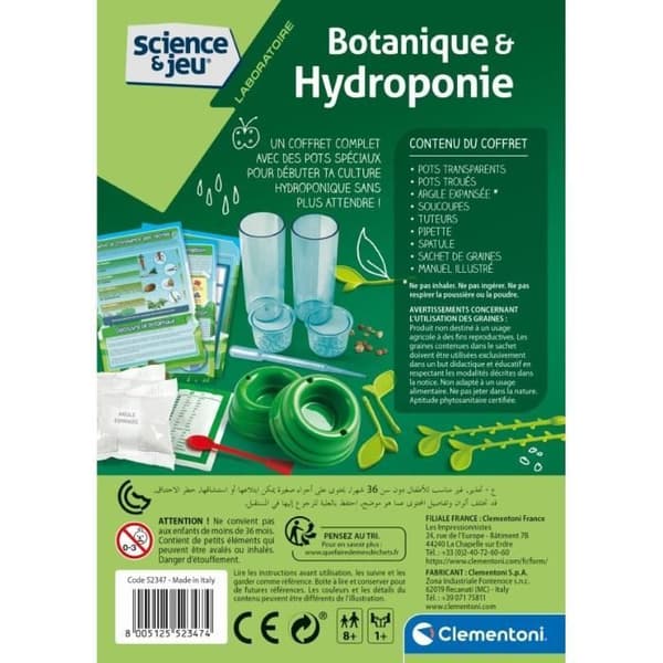 CLEMENTONI Science & Game - Botany and Hydroponics - Scientific game