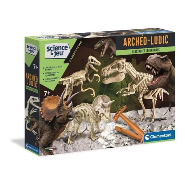 CLEMENTONI Archéo Ludic - Legendariska dinosaurier - Science & Game