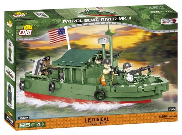 Cobi COBI 2238 Historical Collection Vietnam War Vietnam War Patrol Boat River Mk II 615 blocks p3