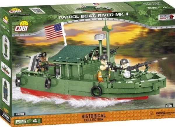 Cobi COBI 2238 Historical Collection Vietnam War Vietnam War Patrol Boat River Mk II 615 blocks p3