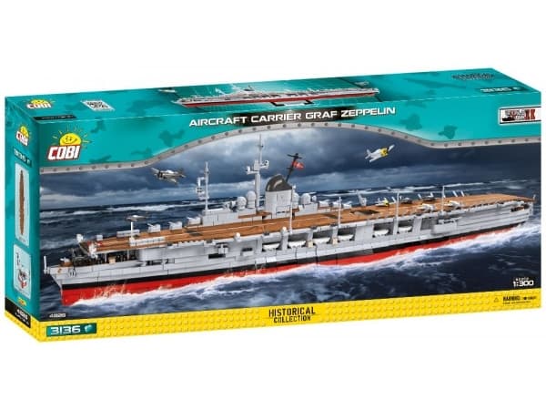 COBI Aircraft Carrier Graf Zeppelin, Rakennuspalikat, 3 vuosi/vuosia, Muovi, 3136 kpl
