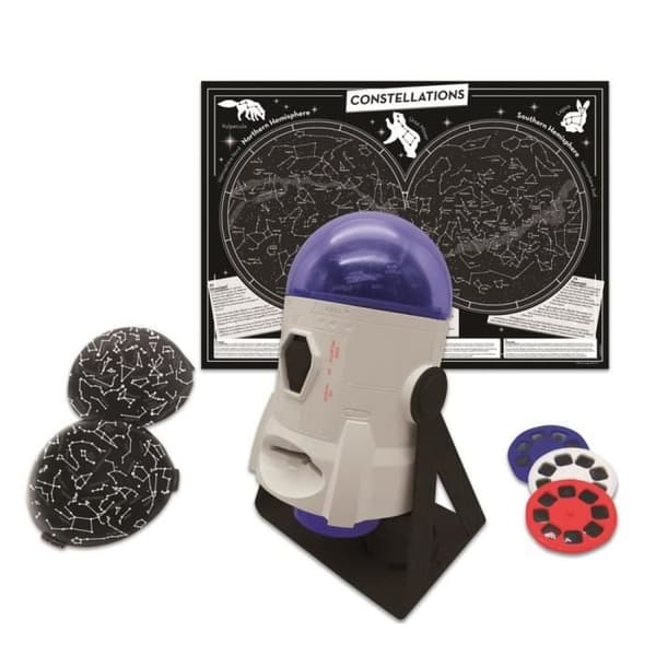 Planetarium 360 ° -projektor - 24 projektioner, konstellationskarta och pedagogiskt häfte