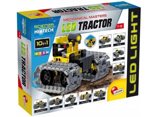 Lisciani Giochi 66124 - Hi Tech Science - Minikonstruksjon med LED-traktor