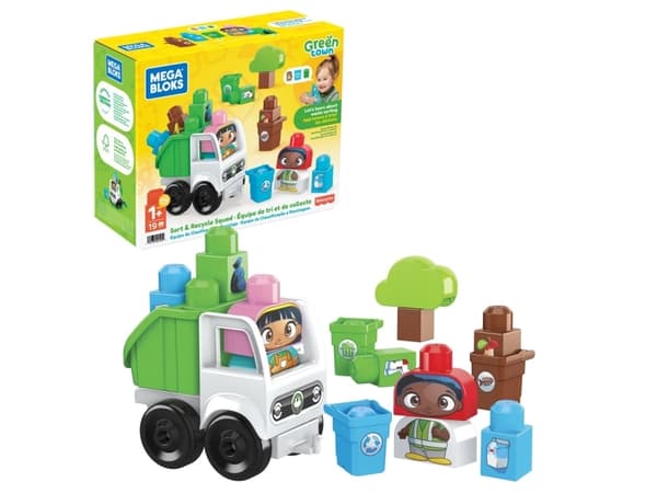 MEGA BLOKS Green Town-teamet för sortering och återvinning, Byggsats, 1 År, Plast, 19 styck, 548,8 g