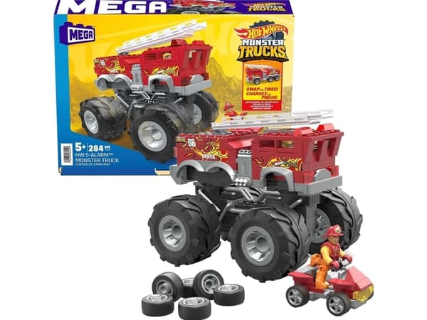 MEGA Hot Wheels HW 5-Alarm Fire Truck, Byggesett, 5 år, Plast, 284 stykker, 660 g