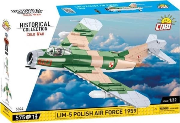 Cobi COBI 5824 Historical Collection Cold War Cold War LIM-5 jagerfly fra det polske luftvåpenet 1959 575 blokker