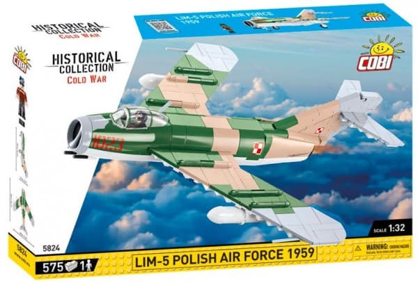 Cobi COBI 5824 Historical Collection Cold War Cold War LIM-5 jagerfly fra det polske luftvåpenet 1959 575 blokker