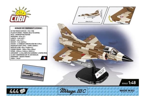 COBI Mirage IIIC Vexin, Byggsats, 7 År, 444 styck