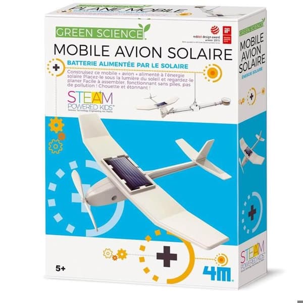 Tillverkningssats - 4M - Solflygplan - Vit - Barn - Blandat