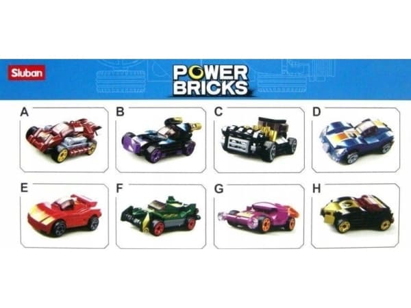 Gazelo Blocks Sluban Klub Moto Racing car pull and back drive 157984 GAZELO p16 mix price for 1 pc