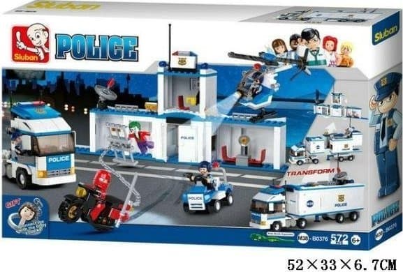 Gazelo Blocks Sluban Police Police truck transforming into a police station 572el 96093 GAZELO