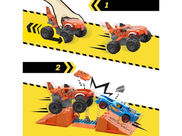 MEGA Hot Wheels Smash n Crash Tiger Shark-tuggbana, Byggsats, 5 År, Plast, 245 styck, 678,6 g