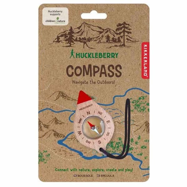 Barns träkompass - med klämma