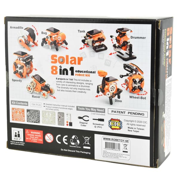 SOLAR EDUCATIONAL ROBOT 8in1 194pcs