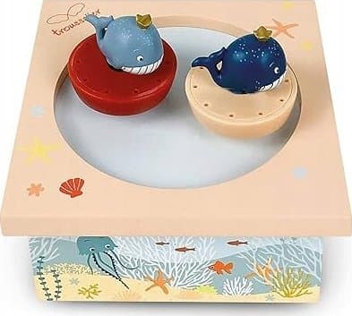 Buksemusikkboks med dansende hvaler, magnetisk (6260412)