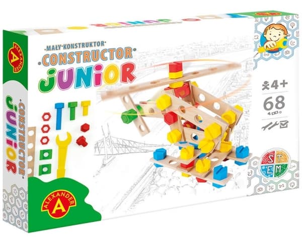 Junior byggsats i trä - helikopter
