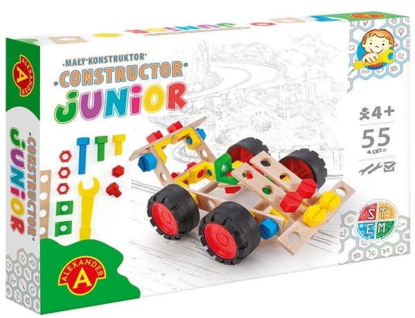 Junior byggsats i trä - racerbil