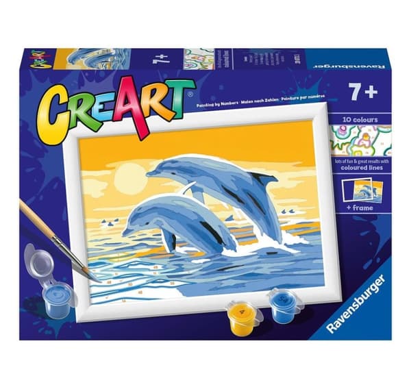 Ravensburger Paint av Numbers Delightful Dolphins