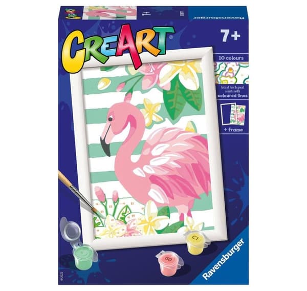 Ravensburger-maleri av Numbers Flamingo
