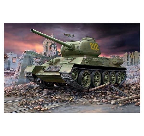 Revell lim modell russisk tank T34/85 1:72