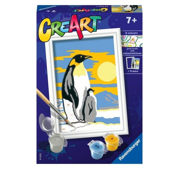 Ravensburger Paint efter nummer Penguin Family