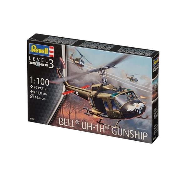 Revell självhäftande modell helikopter Bell UH-1H Gunship 1:100