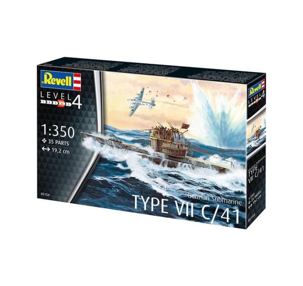 Revell-liimamalli saksalainen sukellusvene VII C/41 1:350