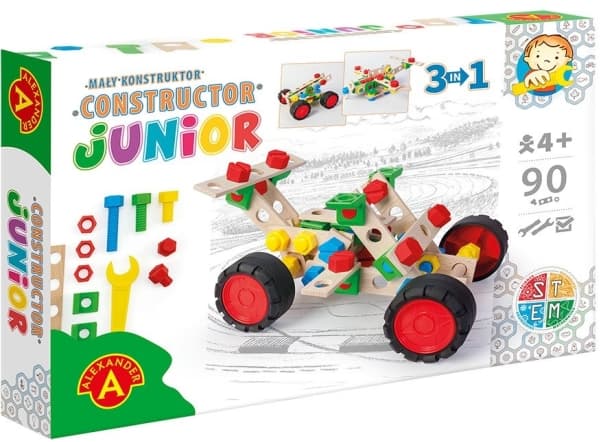 Junior puinen rakennussarja 3-in-1 lastenvaunut