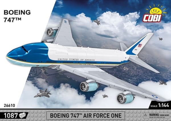 COBI Boeing 747 Air Force One, Byggesett, 9 år, 1087 stykker