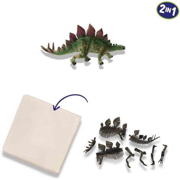 2-i-1 dinosaurie och skelettgrävning - Stegosaurus - SES CREATIVE