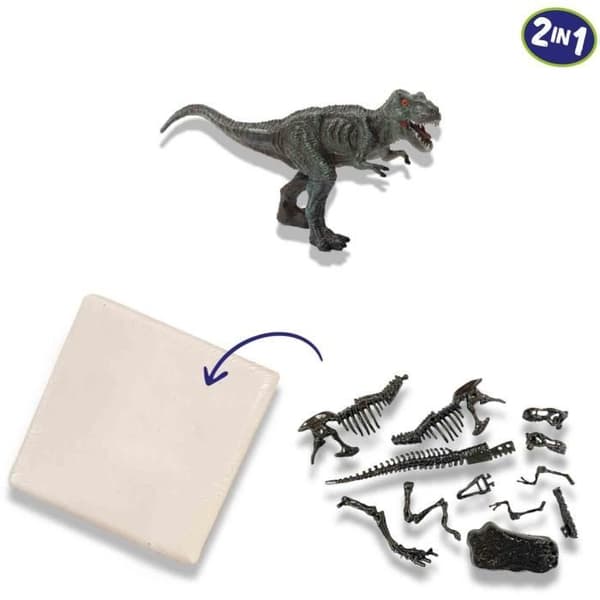 2 i 1 dinosaurie- och skelettgrävning - T-rex - SES CREATIVE