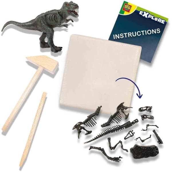 2 i 1 dinosaurie- och skelettgrävning - T-rex - SES CREATIVE