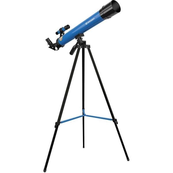 Astronomiskt teleskop 45/600 AZ - BRESSER JUNIOR - Förstoring upp till 100x - Höjdjusterbart stativ - blått
