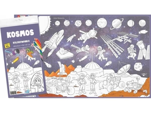 Utgitt av Jako Kolorowanka XL. Kosmos