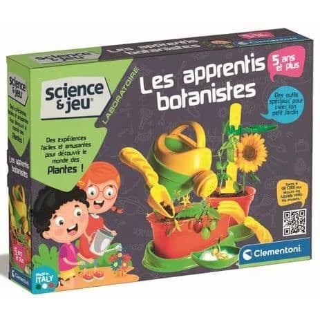 CLEMENTONI - Lärling i botaniker - Vetenskaplig box - Upptäck botanikens värld - Trädgårdsredskap - från 5 år och uppåt
