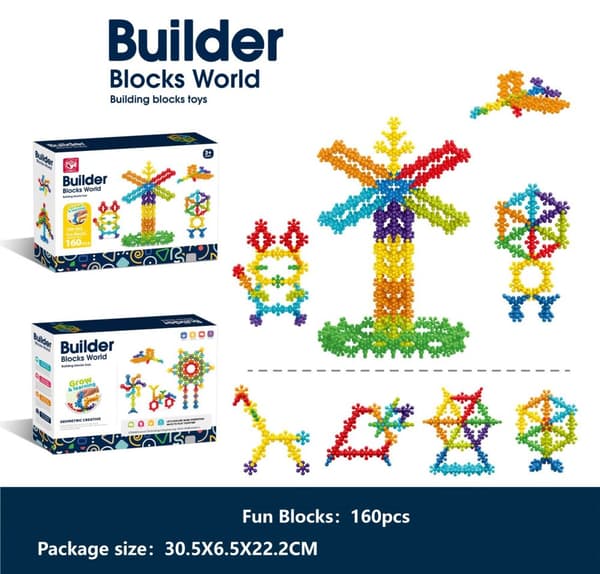 Fun Blocks - Byggesett, 160 deler
