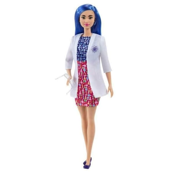 Barbie Scientist Doll - Barbie - Docka med blått hår - Kemi klänning - Mikroskop