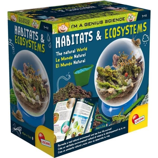 Interaktivt ekosystem - LISCIANI - Jag är ett geni - Habitat & ekosystem - Reproducera naturliga livsmiljöer - Illustrerad manual