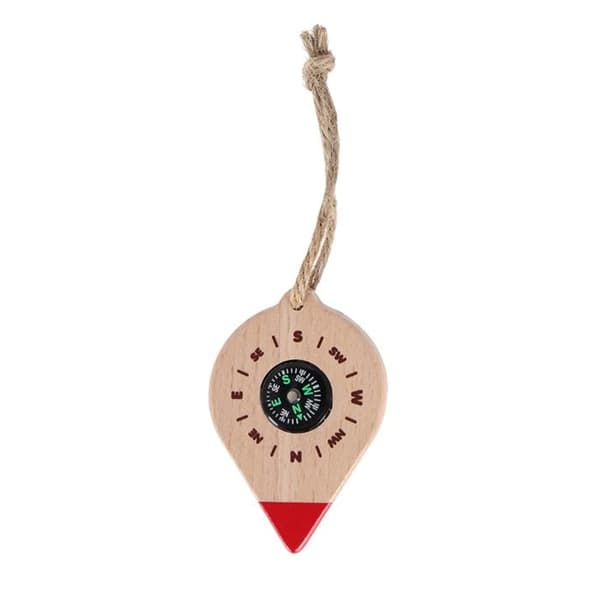 Träkompass - Esschert Design - Barnkompass - FSC-certifierad - Mått 7,3x4,8cm - Unisex