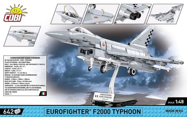 COBI Eurofighter F2000 Typhoon, Byggklossar, 8 År, 642 styck