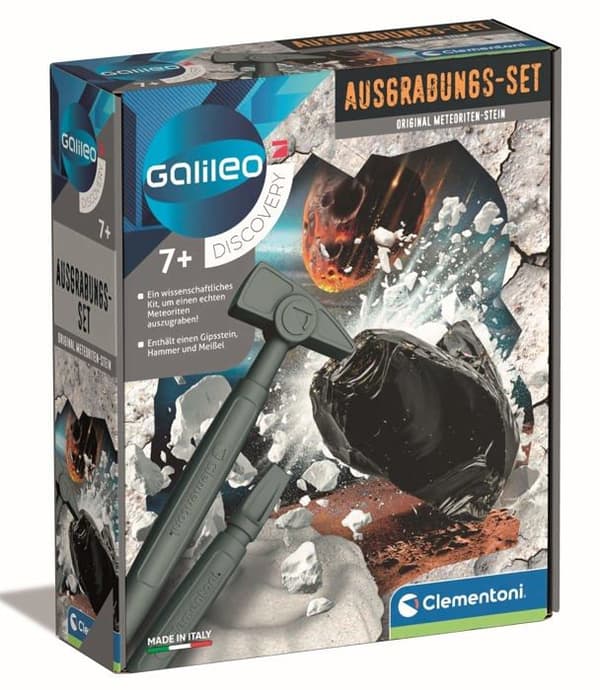 Vetenskapligt experiment - fysik-kemi experiment Clementoni - 59309 - Clemen Ausgrabungs-Set Original Meteorit