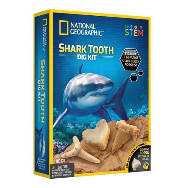 BANDAI National Geographic - Dig Kit: Shark Teeth