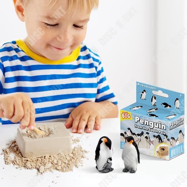 TD® Creative DIY Gräv Pingvin Pirate Treasure Gems Barns pedagogiska utforskning Grävleksaker