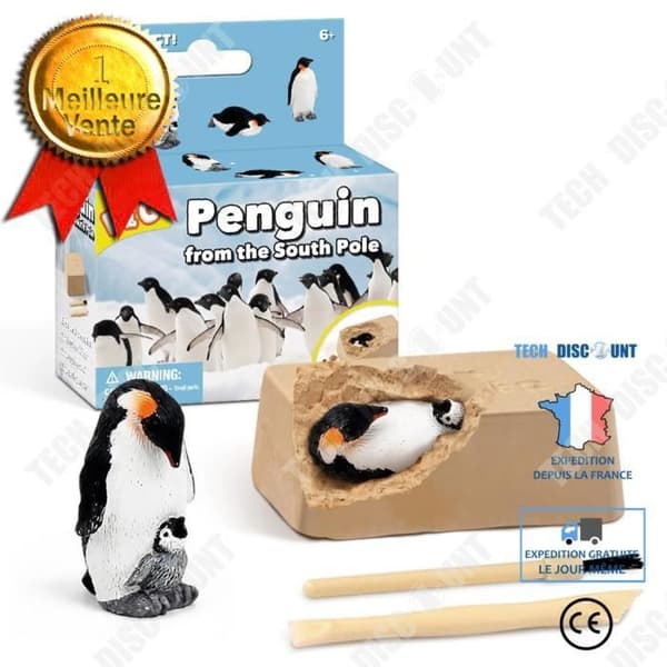 TD® Creative DIY Gräv Pingvin Pirate Treasure Gems Barns pedagogiska utforskning Grävleksaker