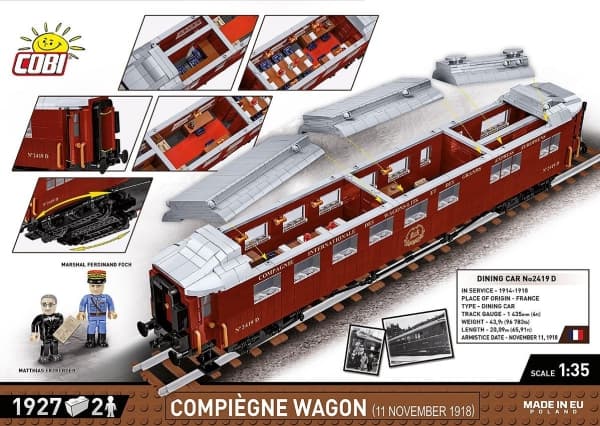 COBI Compiègne Wagon (11 November 1918), Byggklossar, 10 År, 1927 styck