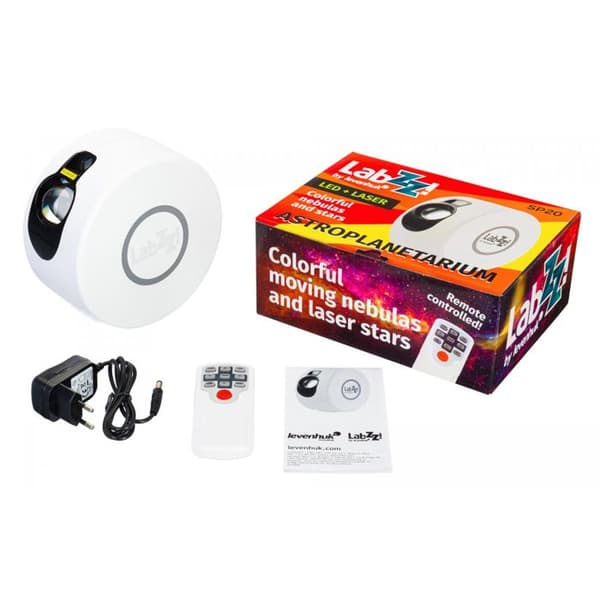 Astroplanetarium - Levenhuk - LabZZ SP20 - LED &amp; Laser - Fjärrkontroll - Vit